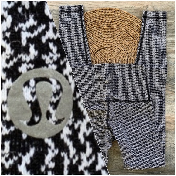 lululemon athletica Pants - Lululemon Black & White High Times Yoga Leggings